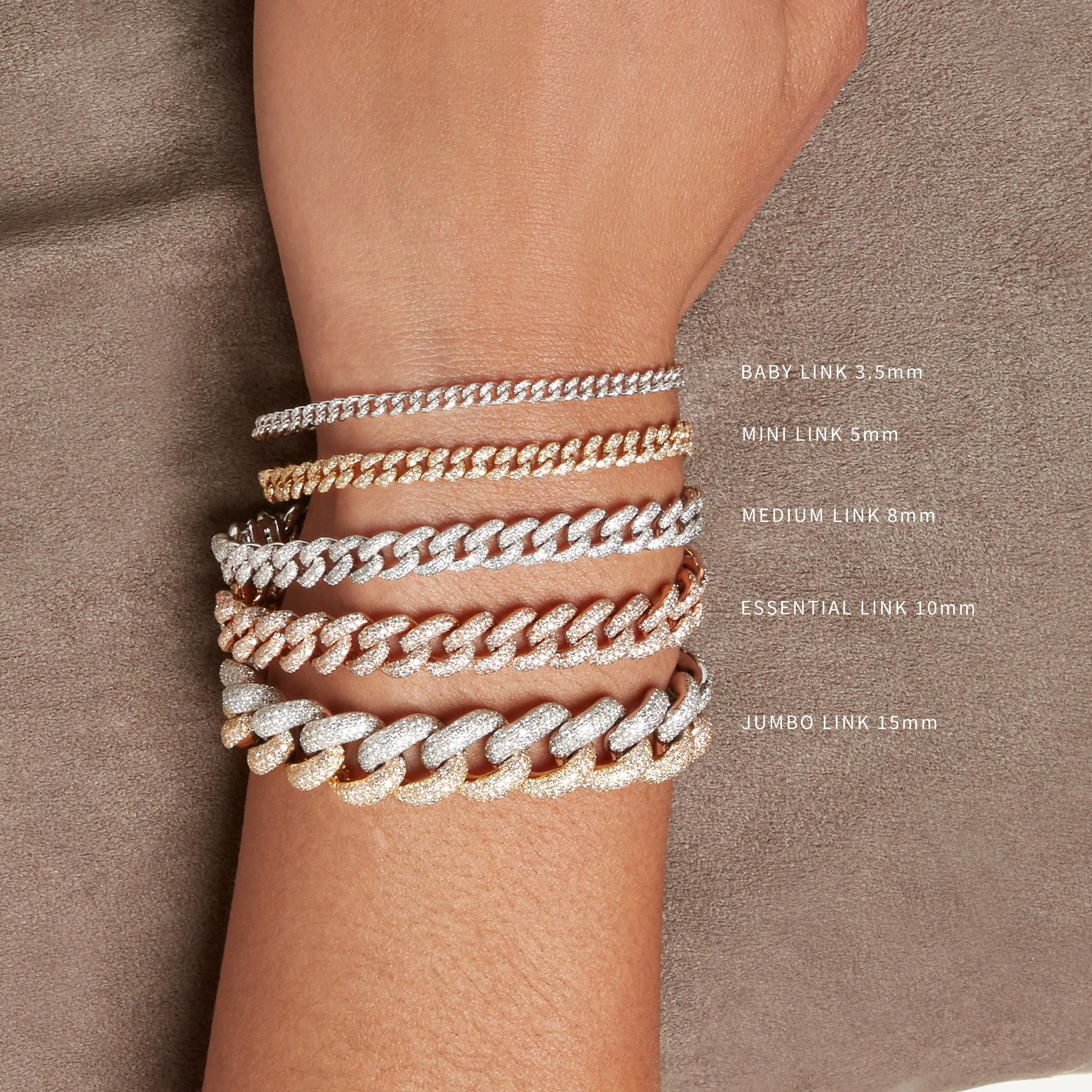 TWO-TONE JUMBO PAVE LINK BRACELET - Image 6